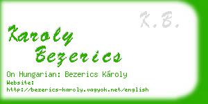 karoly bezerics business card